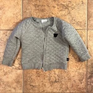 Huxbaby Stitch Sweat Jacket, Grey - 4T, like new